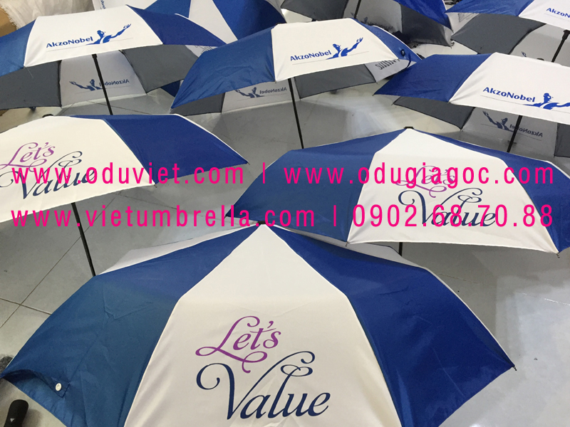 xưởng sản xuất ô dù cầm tay in logo quảng cáo